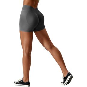 Adisputent Gym Shorts for Women Scrunch Butt Lifting Shorts V Cross Workout Shorts Seamless High Waisted Athletic Leggings
