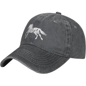 Women's Floral and Horse Hat Adjustable Washed Vintage Baseball Cap for Mom Dad in Kuwait