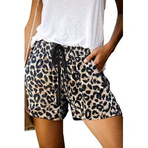 شورت نسائي مطاطي فضفاض برباط نقي شورت شاطئ كاجوال مطبوع من القطن in Kuwait