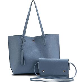 Fateanuki Womens Purses and Handbags Faux Leather PU Tote Bag Sets for Women Crossbody Bags Satchel Purse 2Pcs in Kuwait