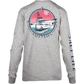 Salt Life Women's Maritime Marlin Long Sleeve V-Neck Tee