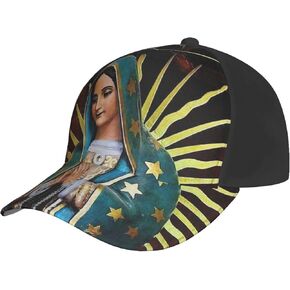 Our Lady of Guadalupe Virgin Mary Baseball Cap Adjustable Sandwich Cap Plain Hat Dad Hat Cap for Men Women