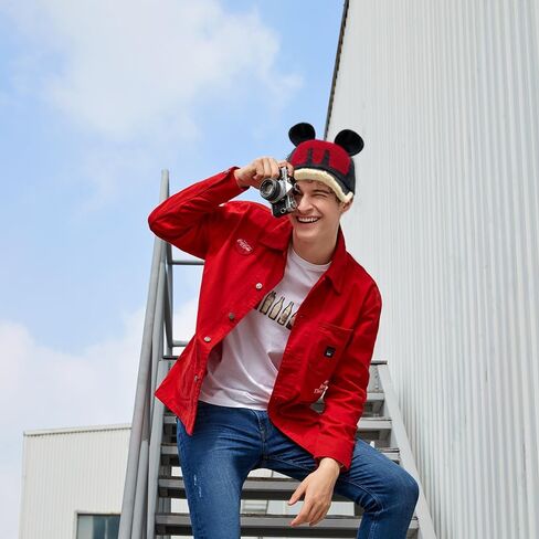 قطعة واحدة من قبعة بيسبول الفأر، قبعة الفأر، قبعة بيسبول بأذني الفأر للبالغين (أسود) in Kuwait