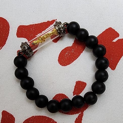 سوار تميمة تايلاندية علاجية بوذية بخرزة فاخرة من الحجر الاسود تاكروت ايه اي كاي كومان ثونغ وات جيدي للنساء والرجال بدلاية تاليسمان تغير الحظ السيئ الى الحظ السعيد، تجلب الحظ والحظ in Kuwait