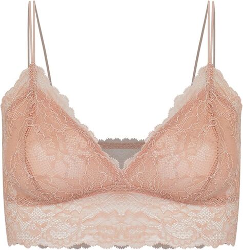 HOPE - حمالة صدر دانتيل مثلثة مع حشوة قابلة للإزالة - ملابس داخلية مثيرة للنساء، حمالات صدر لاسلكية، أشرطة مزدوجة مريحة in Kuwait