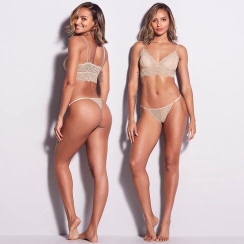 HOPE - حمالة صدر دانتيل مثلثة مع حشوة قابلة للإزالة - ملابس داخلية مثيرة للنساء، حمالات صدر لاسلكية، أشرطة مزدوجة مريحة in Kuwait