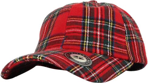 WITHMOONS Baseball Cap Tartan Plaid Check Winter Cotton Hat KR11087 in Kuwait