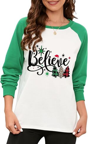 KOJOOIN Merry Christmas Sweatshirts For Women Gnomes Funny Sweatshirt Cute Long Sleeve Xmas Holiday Tree Graphic Pullover Top in Saudi Arabia