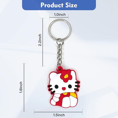 Purifyo Cartoon Keychain, Cute Silicone Key Chain for Kid Boy Girl Party Favors Gift (10pcs cartoon) in Saudi Arabia