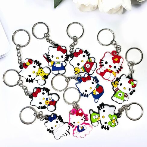Purifyo Cartoon Keychain, Cute Silicone Key Chain for Kid Boy Girl Party Favors Gift (10pcs cartoon) in Saudi Arabia
