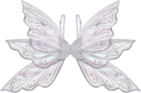 فستان Lizxun Fairy Wing Halloween أنيق بجناح فراشة الأورجانزا للفتيات والنساء لأداء الأدوار in Kuwait