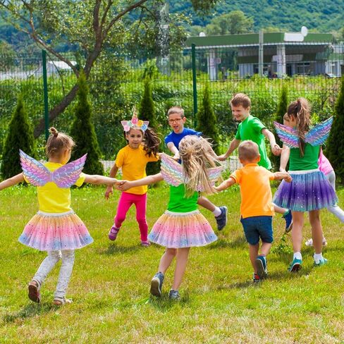 Creatoy Toddler Fairy-Unicorn-Wings-Costume for Girls 2-7 Y/O Unicorn Gifts Pretend Play Halloween Birthday Party Favors in Kuwait