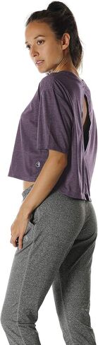 icyzone Open Back Workout Top Shirts - Yoga t-Shirts Activewear Exercise Crop Tops for Women in Saudi Arabia