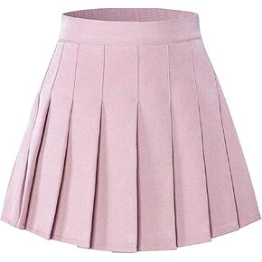 SHOOYING Girls Women's Pleated Skirt School Uniform Mini Skirts, Size 2 Years - US 2XL