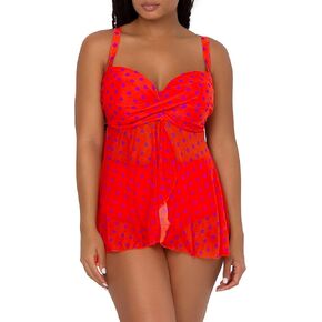 Smart & Sexy Women's Plus-Size Twist Bandeau Tankini Top