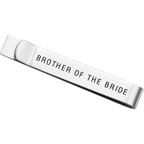 LParkin Brother of The Bride Wedding Gifts Tie Clips for Men Man of Honor Groomsman Tie Clip
