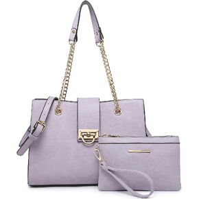 Dasein Leather Handbag Tote Hobo Bag for Women Shoulder Purse Top Handle Satchel Bag with Matching Clutch