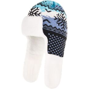 Team Snowflake Winter Trapper Hat for Women - Fun Ushanka Hat with Ear Flaps