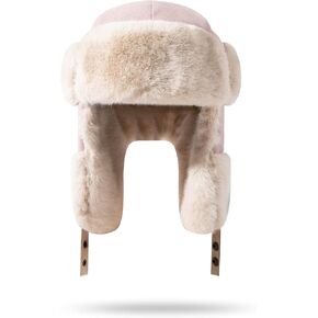 Croogo Cold Weather Bomber Hats Trapper Hat Winter Thick Furry Ushanka Russian Hat Windproof Ski Trooper Hat with Ear Flap