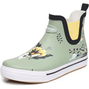 RAINANGEL Rain Boots for Women and Men,Unisex Ankle Rain Shoes Anti-Slipping Rainboots with Comfortable Lightweight Garden Rubber Rain Boot and Outdoor Work Shoes,Waterproof Fishing Deck Boots