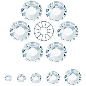 144pcs ss12 (3mm) Clear Crystal, Preciosa MC Chaton Roses VIVA12 (No HotFix Viva 12ss Flatback Rhinestones)