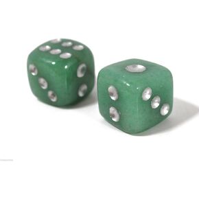 Natural Hand Carved Gemstone Dices, 15mm/0.59in, 6 Sided, Opalite