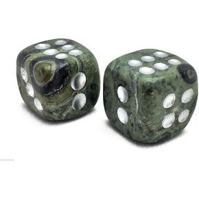 Natural Hand Carved Gemstone Dices, 15mm/0.59in, 6 Sided, Opalite