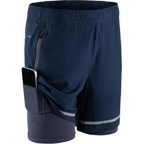 Motion Men's Athletic Shorts Quick Dry Workout Training Shorts 7" Compression Lining Sports Running Hiking Basketball Shorts