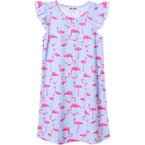 Jxstar Nighggowns for Girls Pajamas Princess Sleepwear Flutter Sleeve Dresses in Kuwait