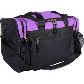 DALIX 17" Duffle Travel Bag with Dual Front Mesh Pockets in Red Medium