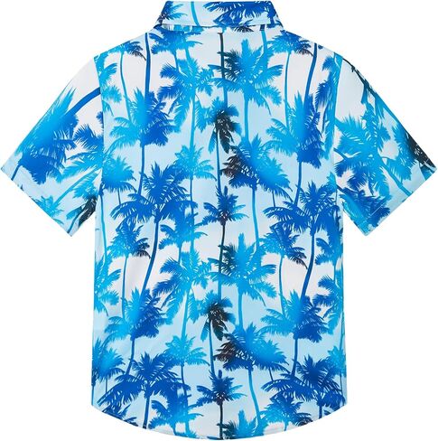 Boys Hawaiian Shirt Tropical Short Sleeve Cool Cute Casual Button Down Tops for Youth Kids Toddler Summer Beach in Kuwait