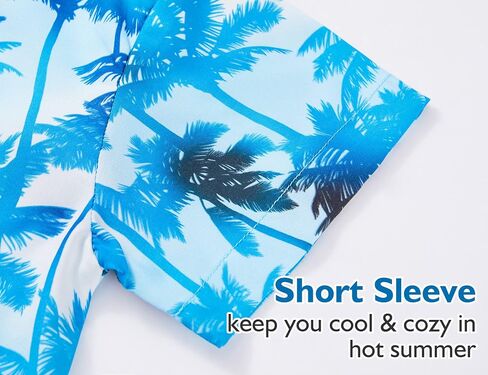 Boys Hawaiian Shirt Tropical Short Sleeve Cool Cute Casual Button Down Tops for Youth Kids Toddler Summer Beach in Kuwait