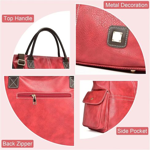 23“ Large Hobo Purses for Women Sturdy Top Handle Satchel Purses and Handbags Adjustable Strap Leather Tote Shoulder Bags in Kuwait