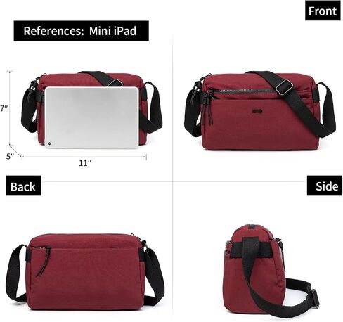 ETidy Nylon Crossbody Bag For Women Waterproof Lightweight Casual Shoulder Bookbag Purse Hobo Bag in Kuwait