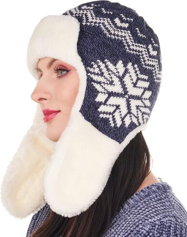 قبعة Team Snowflake Winter Trapper للنساء - قبعة Ushanka ممتعة مع أغطية للأذن in Kuwait