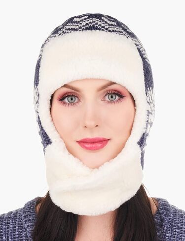 قبعة Team Snowflake Winter Trapper للنساء - قبعة Ushanka ممتعة مع أغطية للأذن in Kuwait