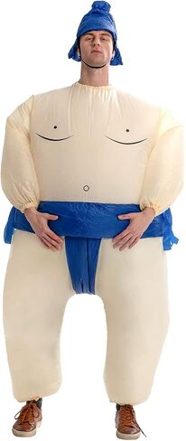 IRETG Inflatable Sumo Wrestling Suits for Adults Kids(4.9ft-5.9ft) Funny Blow-Up Sumo Wrestler Costume for Halloween in Kuwait