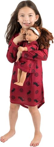 Leveret Matching Doll & Girls Nightgown Kids & Toddler Pajamas Unicorn Sleepwear (4-14 Years) Fits American Girl Doll in Kuwait