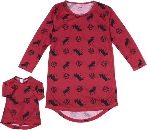 Leveret Matching Doll & Girls Nightgown Kids & Toddler Pajamas Unicorn Sleepwear (4-14 Years) Fits American Girl Doll in Kuwait