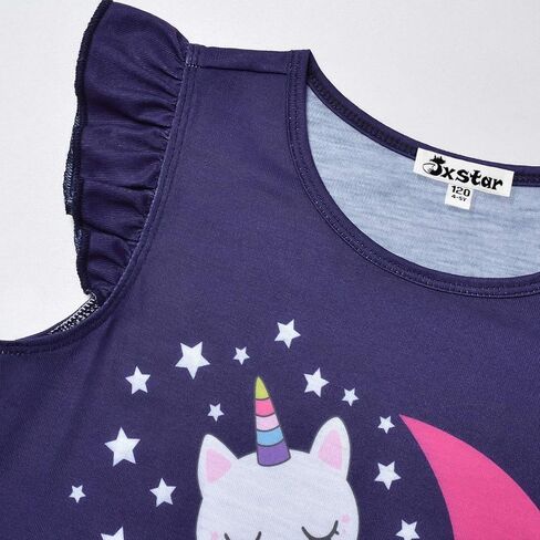 Jxstar Nighggowns for Girls Pajamas Princess Sleepwear Flutter Sleeve Dresses in Kuwait