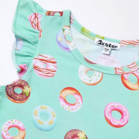 Jxstar Nighggowns for Girls Pajamas Princess Sleepwear Flutter Sleeve Dresses in Kuwait