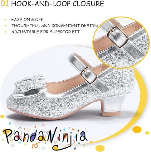 فستان PANDANINJIA للفتيات الصغيرات/الأطفال الصغار Jada Dress Mary Jane حذاء بكعب عالٍ وحفلات الزفاف والأميرة in Kuwait
