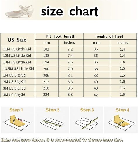 ADAMUMU Girls Low Heel Shoes PU Dress Shoes for Wedding(Little Big Kids) in Saudi Arabia