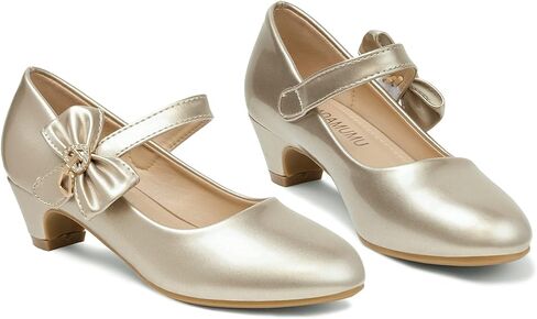 ADAMUMU Girls Low Heel Shoes PU Dress Shoes for Wedding(Little Big Kids) in Saudi Arabia