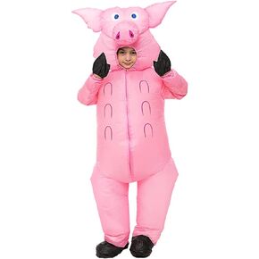 زي RHYTHMARTS للأطفال، زي الخنزير القابل للنفخ للأولاد والبنات، زي الهالوين لكامل الجسم للأطفال، مقاس صغير in Kuwait