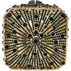 Cute Women Crystal Box Clutch Evening Bags Wedding Party Cocktail Rhinestone Handbags and Purses