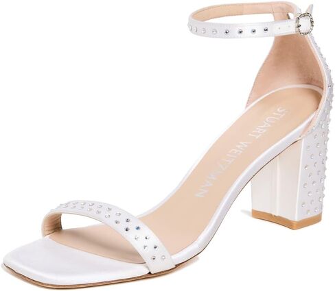 صندل Stuart Weitzman النسائي اللامع مقاس 75 ملم تقريبًا in Kuwait