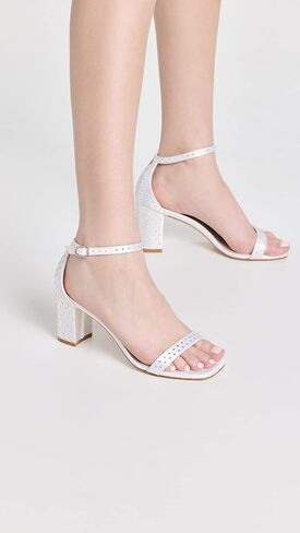 صندل Stuart Weitzman النسائي اللامع مقاس 75 ملم تقريبًا in Kuwait