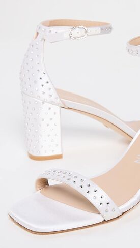 صندل Stuart Weitzman النسائي اللامع مقاس 75 ملم تقريبًا in Kuwait