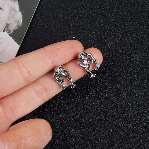 الضفدع أقراط للنساء الفتيات Vintage ثلاثية الأبعاد الضفدع ترصيع أقراط الضفدع الأذن الكفة كليب لا ثقب الأقراط الحيوان أقراط هدية in Kuwait